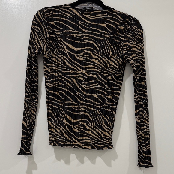 Rails Black and Tan Animal Print Blouse - Picture 1 of 5